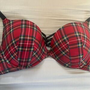 Plaid Push Up Bra